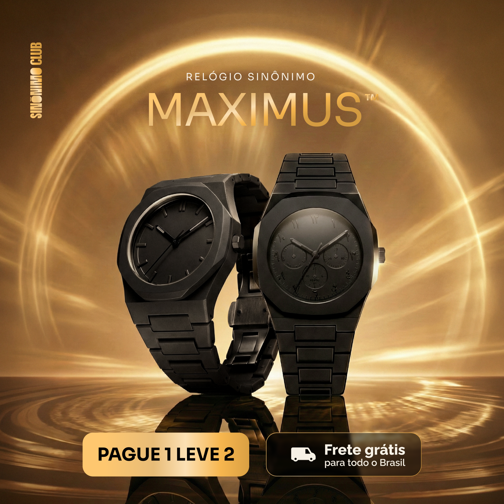 Relógio Sinonimo Maximus™ [PAGUE 1 & LEVE 2]