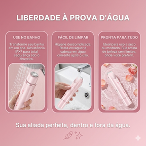 Depilador Elétrico Dual-Head 2 em 1 – Pele Lisinha com Precisão e Conforto