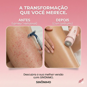 Depilador Elétrico Dual-Head 2 em 1 – Pele Lisinha com Precisão e Conforto