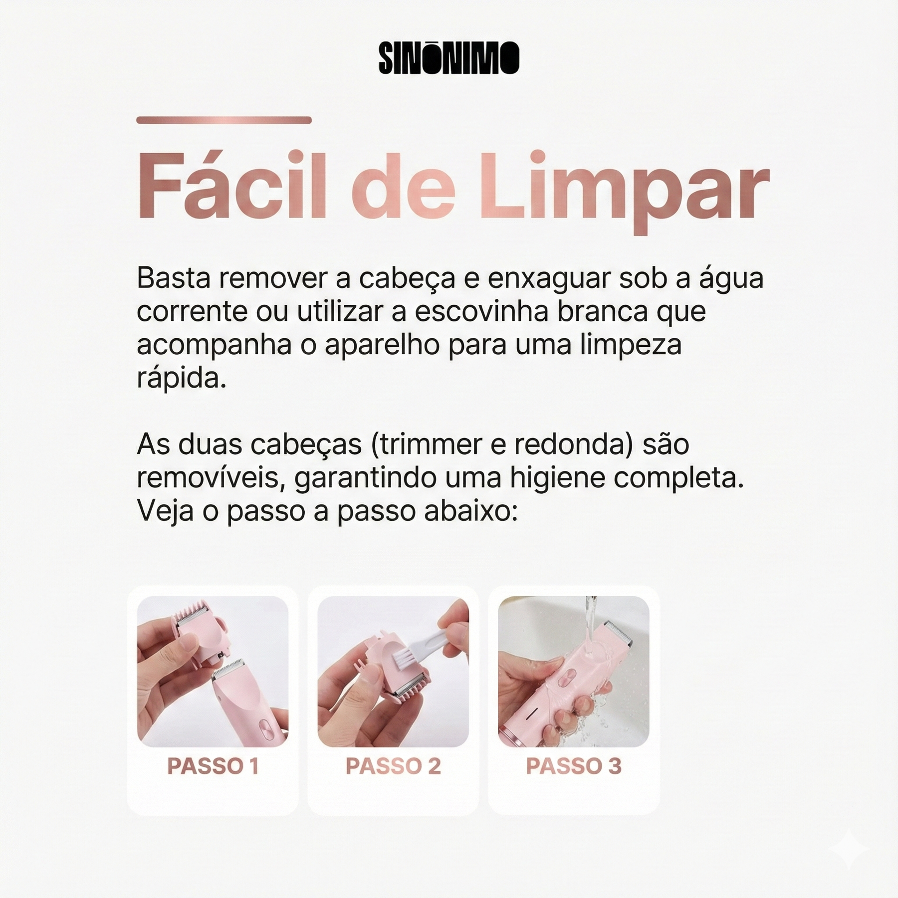 Depilador Elétrico Dual-Head 2 em 1 – Pele Lisinha com Precisão e Conforto