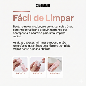 Depilador Elétrico Dual-Head 2 em 1 – Pele Lisinha com Precisão e Conforto