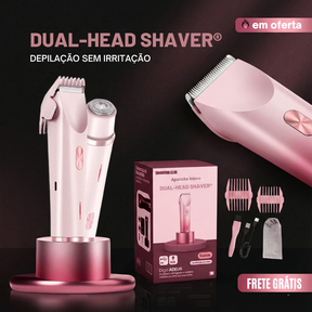 Depilador Elétrico Dual-Head 2 em 1 – Pele Lisinha com Precisão e Conforto