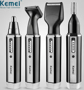 Kit 4 maquinas em 1 Aparador De Pelos Do Nariz Ouvido Barba Bigode