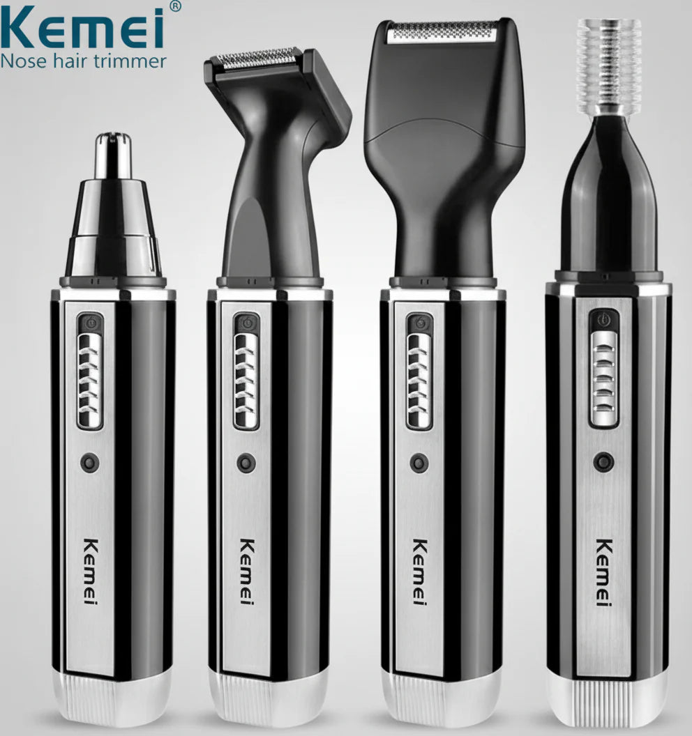 Kit 4 maquinas em 1 Aparador De Pelos Do Nariz Ouvido Barba Bigode